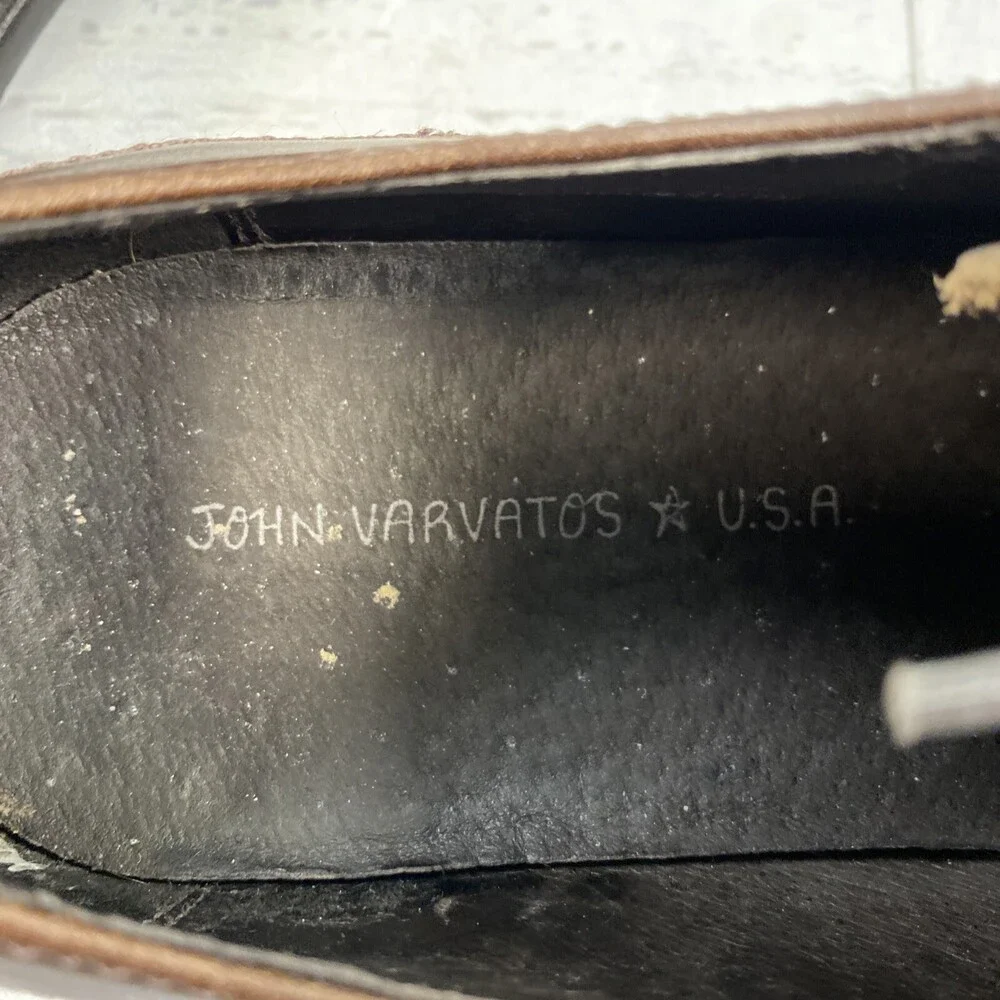 JOHN VARVATOS USA F1577M3B-A11B2 Wingtip Derby Brown Leather Men's Size 8*